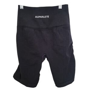 Alphalete 4.5" Seamless Compression Biker Cycling‎ Shorts Black Medium Gorp Gym
